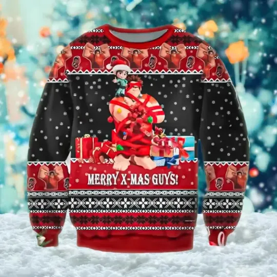 Discover BG Merry Christmas Guys Ugly Christmas Sweater, Vanellope Wreck It Ralph Disney