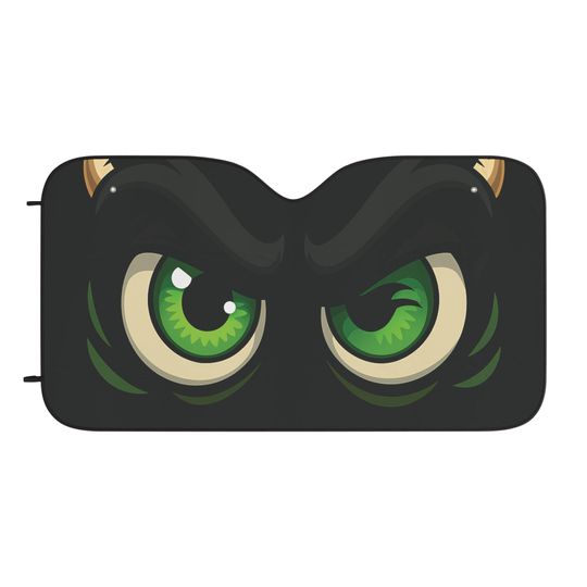 Discover Monster Eyes Car Sunshade: UV Protection, Playful Design (30" x 55")