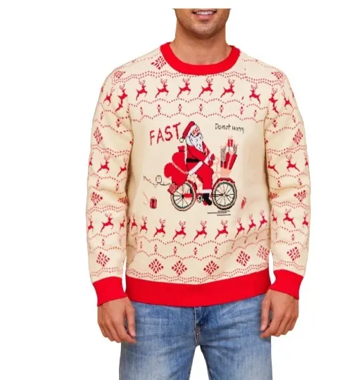 Discover NEW SEALED Ugly Sweaters Small NWT Santa on Bike