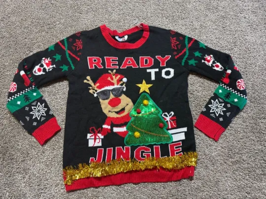 Discover Holiday Ugly Christmas Womens Sweater Long Sleeve XL NEW TAGS - 1398