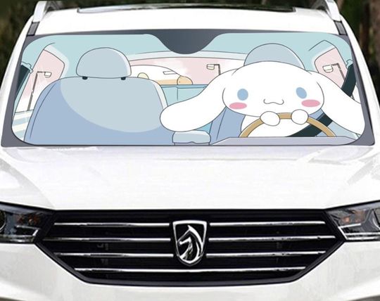 Discover Cute Cinnamoroll Accordion Car Sun Shades, Cinnamoroll Car Sunshades, Cartoon Car Sunshade, Car Windshield, Sun Visor Car, Gift Family.