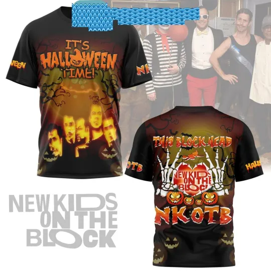 Discover New Kid On The Block Its Halloween Time This Block Head T Shirt