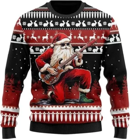 Discover Santa Claus Ugly Christmas Sweater, For Men & Women Happy Holiday Christmas Gift
