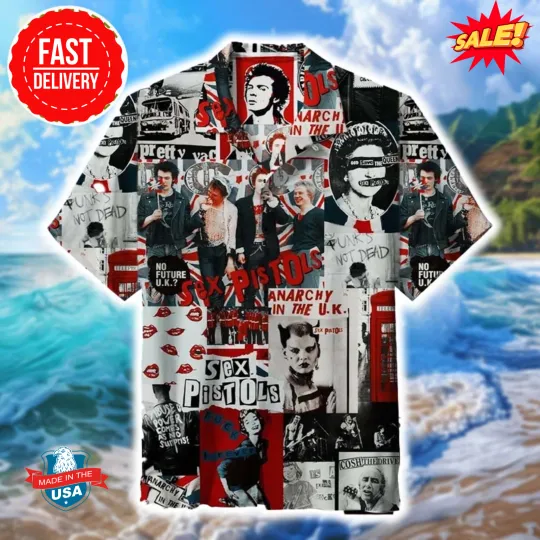 Discover sx Pistols Punk Rock Hawaiian Shirt For Summer 2025