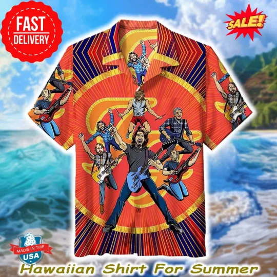 Discover FF Band Fighters Band Universal Style Aloha Music Summer Hawaiian Shirt