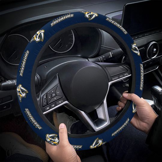Discover Nashville Predators themed custom steering wheel cover for a fan