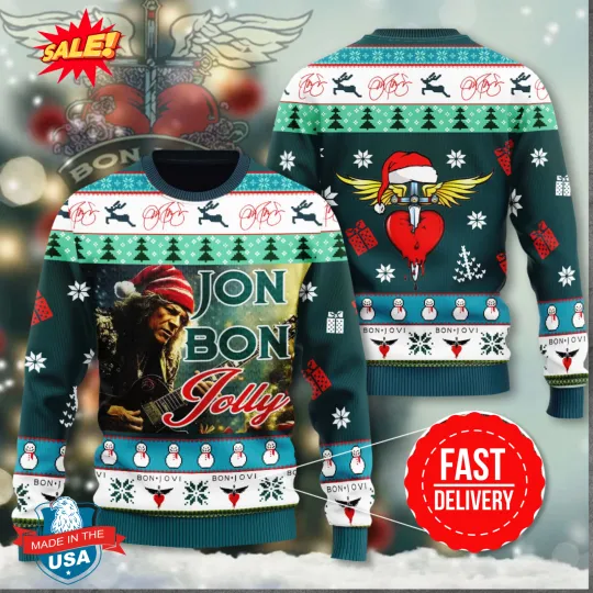Discover Bon Jovi 3D Ugly Sweater