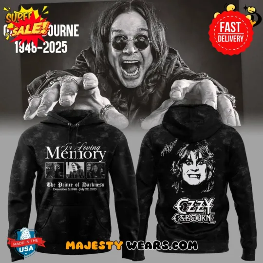 Discover Ozy Osbourne 1948-2025 “The Prince of Darkness” 3D Hoodie