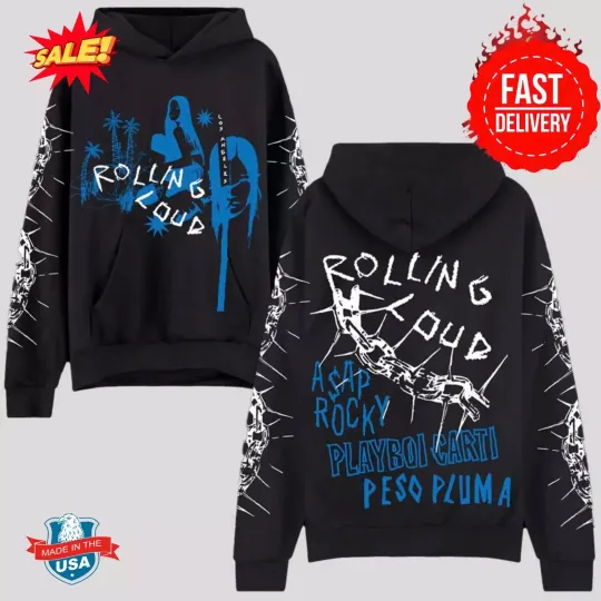 Rolling Loud Los Angeles 2025 Barbed Wire Headliners Classic Hoodie
