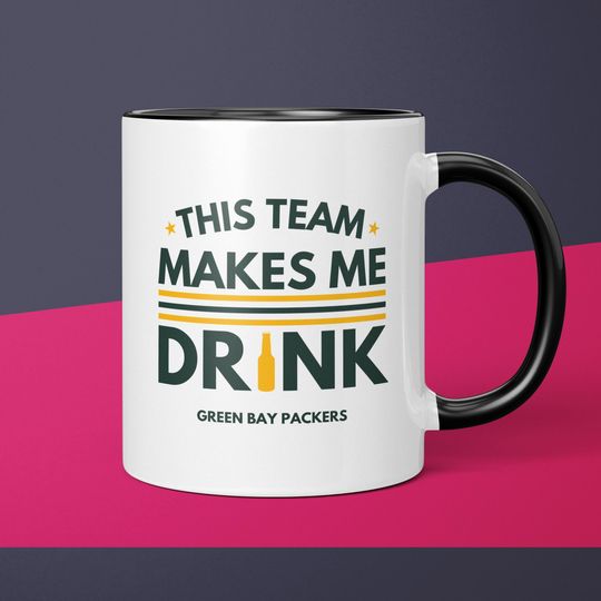 Green Bay Packers Coffee Cup Gift for Him Husband Unique Coffee Mug Gifts for Dad Ceramic Mug Gift for Men Funny Gift for Packers Fan Gift