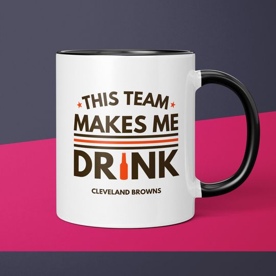 Cleveland Browns Coffee Cup Gift for Him Husband Unique Coffee Mug Gifts for Dad Ceramic Mug Gift for Men Funny Gift for Browns Fan Gift