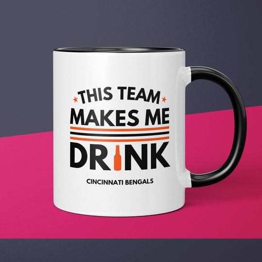 Discover Cincinnati Bengals Coffee Cup Gift for Him Husband Unique Coffee Mug Gifts for Dad Ceramic Mug Gift for Men Funny Gift for Bengals Fan Gift