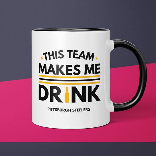 Discover Pittsburgh Steeler Coffee Cup Gift for Him Husband Unique Coffee Mug Gifts for Dad Ceramic Mug Gift for Men Funny Gift for Steeler Fan