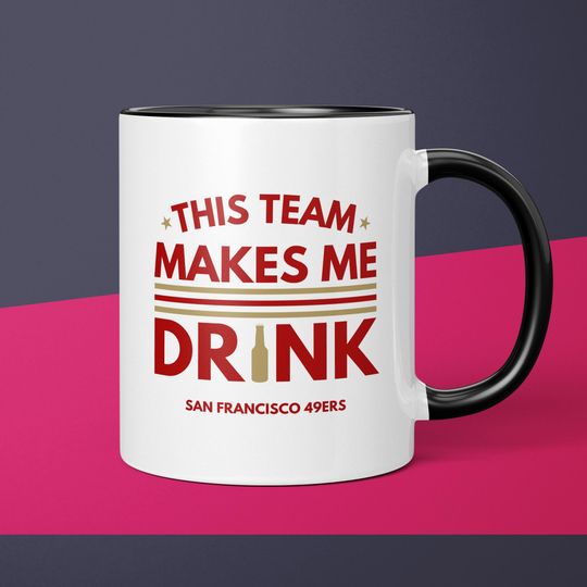 San Francisco 49ers Coffee Cup Gift for Him Husband Unique Coffee Mug Gifts for Dad Ceramic Mug Gift for Men Funny Gift for 49ers Fan Gift