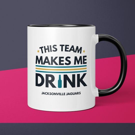 Jacksonville Jaguars Coffee Cup Gift for Him Husband Unique Coffee Mug Gift for Dad Ceramic Mug Gift for Men Funny Gift for Jaguars Fan Gift