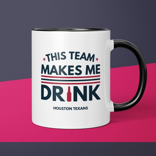 Houston Texans Coffee Cup Gift for Him Husband Unique Coffee Mug Gifts for Dad Ceramic Mug Gift for Men Funny Gift for Texans Fan Gift