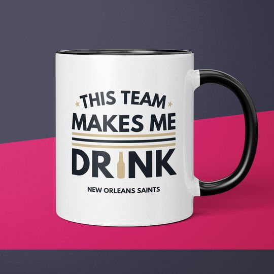 New Orleans Saints Coffee Cup Gift for Him Husband Unique Coffee Mug Gifts for Dad Ceramic Mug Gift for Men Funny Gift for Saints Fan Gift