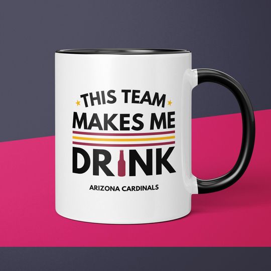 Discover Arizonna Cardinals Coffee Cup Gift for Him Husband Unique Coffee Mug Gifts for Dad Ceramic Mug Gift for Men Funny Gift for Cardinals Fan Gift