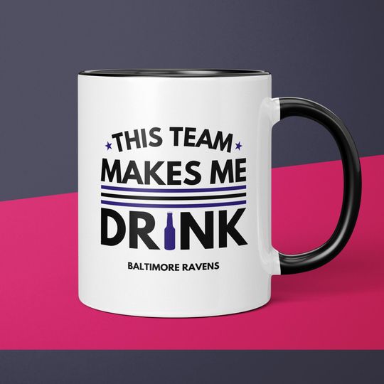 Baltimore Ravens Coffee Cup Gift for Him Husband Unique Coffee Mug Gifts for Dad Ceramic Mug Gift for Men Funny Gift for Ravens Fan Gift