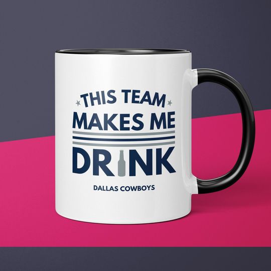 Dallas Cowboys Coffee Cup Gift for Him Husband Unique Coffee Mug Gifts for Dad Ceramic Mug Gift for Men Funny Gift for Cowboys Fan Gift