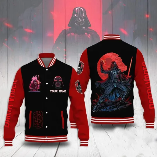 Discover Personalized Star Wars Darth Vader Anakin Skywalker Galaxys Edge Baseball Jacket