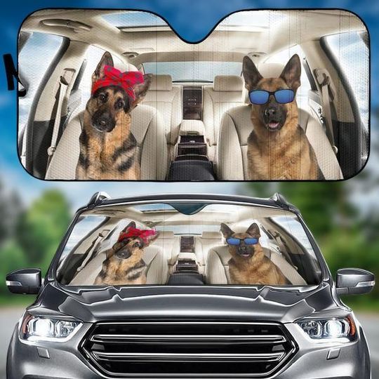 Discover German Shepherd Car Sunshade, German Shepherd SunShade, Dog Car Windshield, Dog Car Decoration, German Shepherd Gift, Sun Visor Car