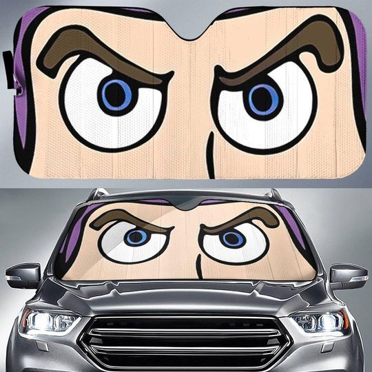 Toy Story Car Sun Shade, Buzz Lightyear Face Car Windshield, Halloween Lightyear Cosplay Car Sunshade, Sun Visor Car, Car Decoration