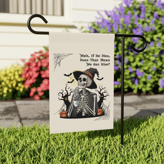Discover Anti Trump Halloween Fall House Garden Flag, Skeleton FDT Funny Autumn Decoration
