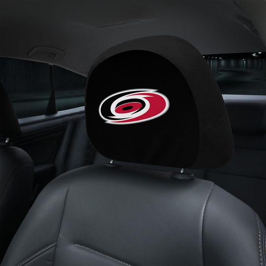Discover Carolina Hurricanes themed custom car headrest cover for a fan