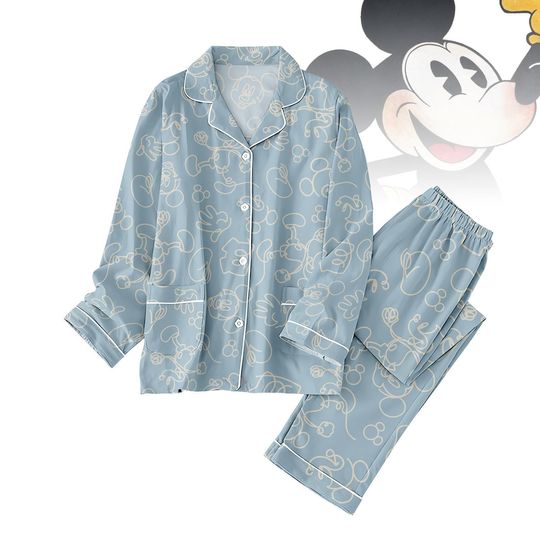 Discover Disney Mickey Pajamas Set, Mickey And Friends Pajamas For Her, Magic Kingdom Pajamas, Disneyland Trip Pajamas, Mickey Mouse Pajama
