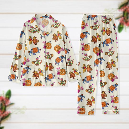 Discover Pooh Ghost Halloween Pajamas, Winnie The Pooh Pajamas Set, Spooky Season, Pooh And Friends Pj Set, Halloween Gift