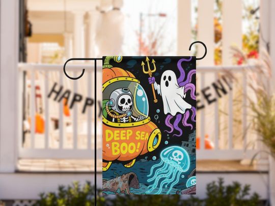 Discover Deep Sea Boo Halloween Garden Flag