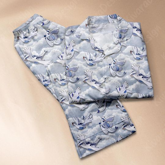 Discover Lugia Pajama Set - Anime Sky Loungewear - Comfortable Video Game - Special Sleepwear for Fans