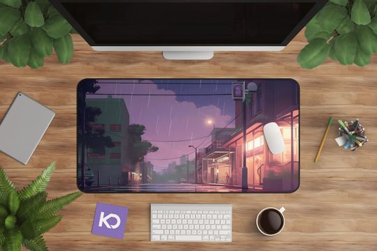 Anime Desk Decor: Large Lofi Design Gaming Mousepad for Gamers and Anime Enthusiasts
