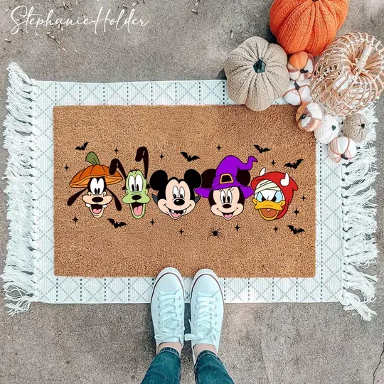 Discover Halloween Welcome Doormat, Nightmare On Main Street Doormat, Halloween Fall Autumn Doormat, Mouse and Friends Door Mat, Halloween Mouse Mat