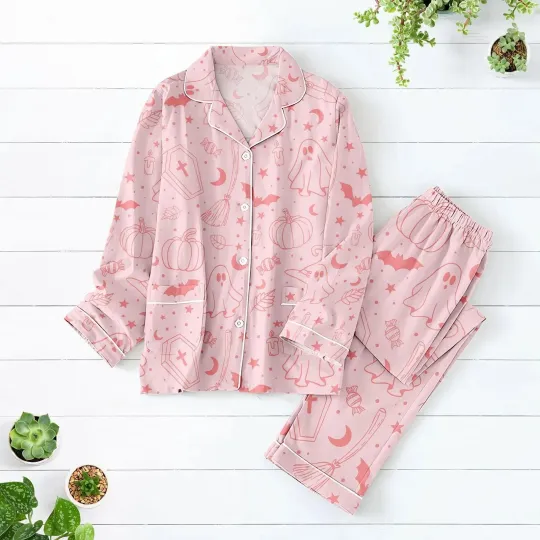 Discover Halloween Season Pajamas Set, Cozy Spooky Matching Pajamas Set, Fall Season Boo