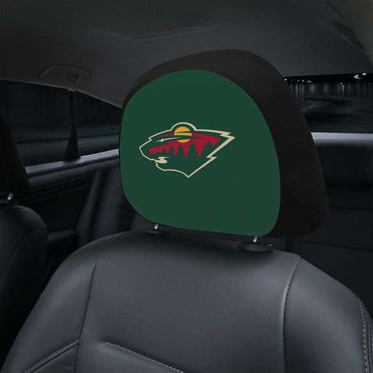 Discover Minnesota Wild themed custom car headrest cover for a fan