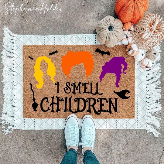Discover I Smell Children Doormat, It's Just A Bunch Of Doormat, Halloween Decor, Funny Welcome Door Mat Housewarming, Welcome Mat, Fall Halloween