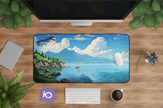Discover Anime Desk Mat: Large Gaming Mousepad with Sailboat