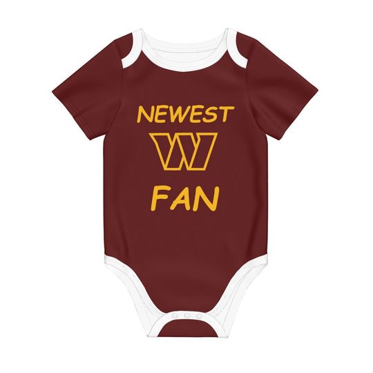 Discover Newest Commanders Fan Bodysuit. Short Sleeve Baby One-Piece Clothes