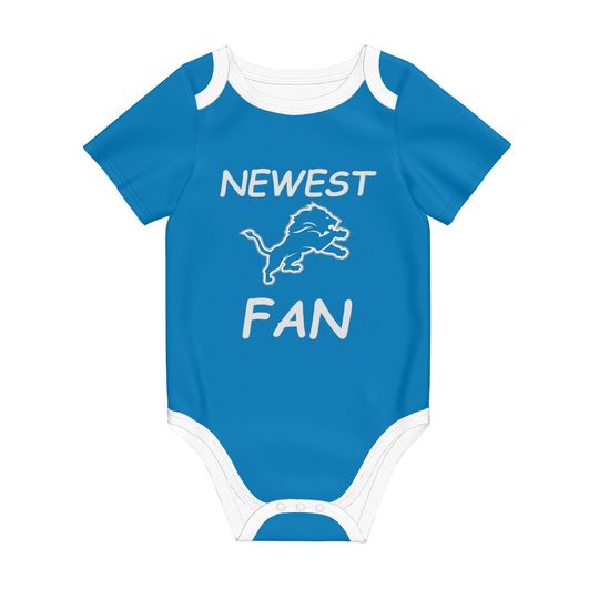 Newest Lions Fan Bodysuit. Short Sleeve Baby One-Piece Clothes