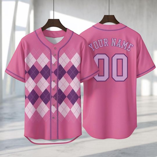 Discover Saja Boys "Baby" Pink Baseball Jersey, Kpop Demon Hunters Baseball Jersey