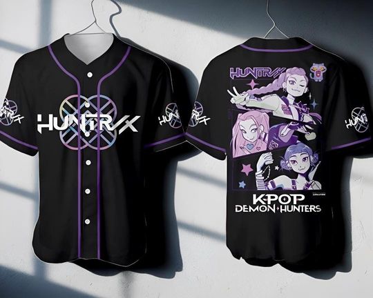 Discover Huntrix Baseball Jersey, Kpop Demon Hunters Cosplay Baseball Jersey