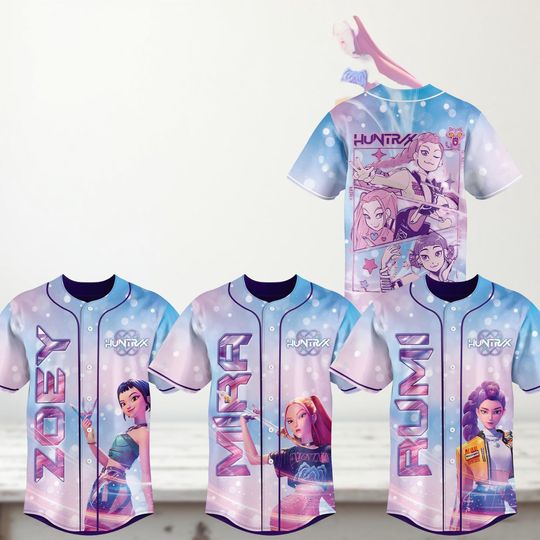 Discover Kpop Demon Hunters Girls Baseball Jersey, Kpop Demon Hunter Shirt, Jinu Shirt