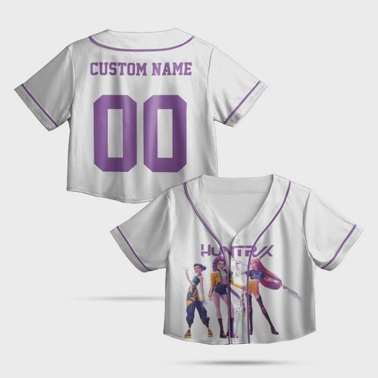Personalized Huntrix Jersey, Kpop Demon Hunters Baseball Jersey, Kpop idol group Jersey