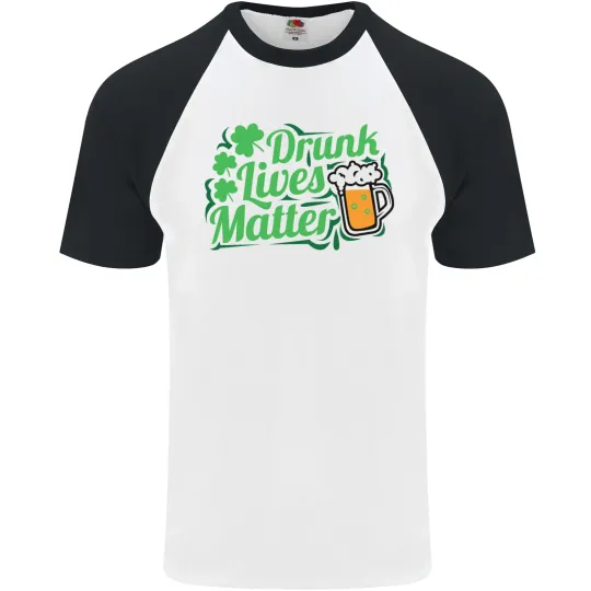 Discover Drunk Lives Matter St. Patrick's Day Men's Baseball T-Shirt