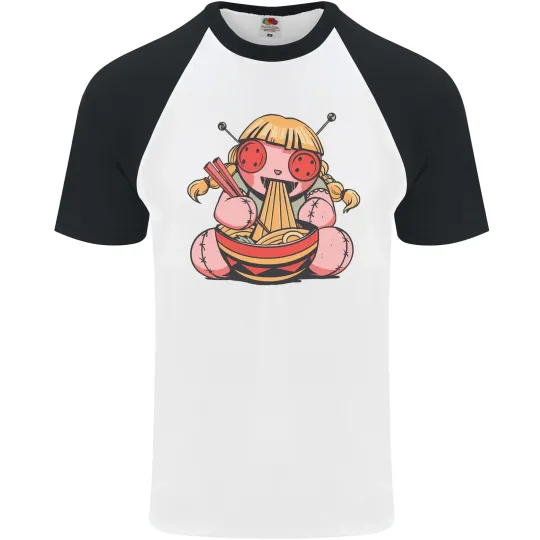 Discover An Anime Voodoo Doll Mens S/S Baseball T-Shirt
