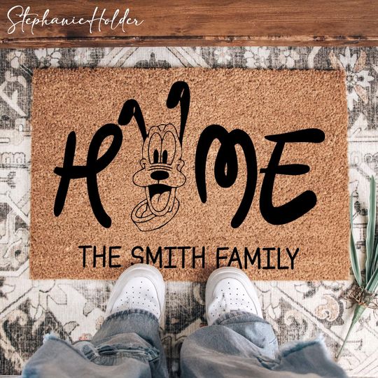 Discover Welcome Friends Mouse Dog Doormat, Cartoon Characters Love Door mat, Kids Room Doormats, Kids Gift Rugs, Cartoon Inspired Doormat