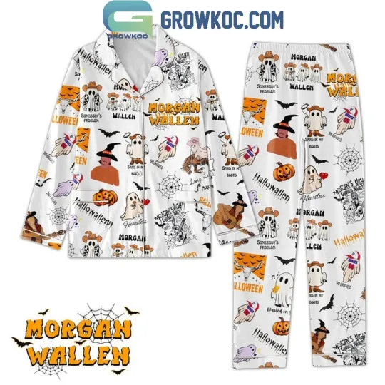 Wallen Western Sand In My Boot Halloween White Design Pajamas Set