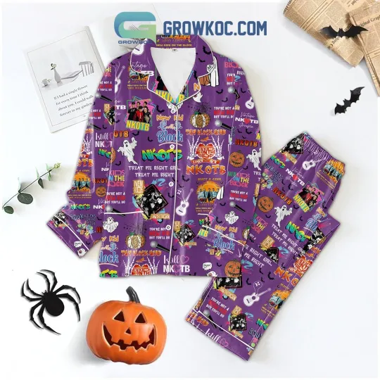 New Kid On The Block NKOT Block Treat Me Right Girl Halloween Pajamas Set